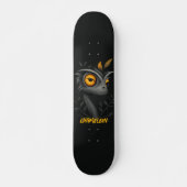 Skateboard Chameleon noir personnalisé (Devant)