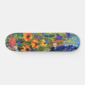 Skateboard Champ fleur sauvage Peinture acrylique (Horz)