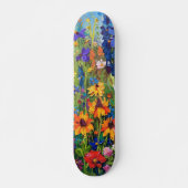 Skateboard Champ fleur sauvage Peinture acrylique (Devant)