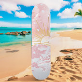 Skateboard Champagne rose pâle et roux Rose couchant soleil e