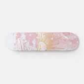 Skateboard Champagne rose pâle et roux Rose couchant soleil e (Horz)