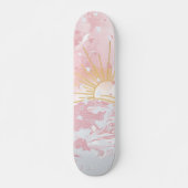 Skateboard Champagne rose pâle et roux Rose couchant soleil e (Devant)