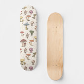 Skateboard Champignons colorés Doodle Motif (Recto)
