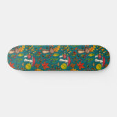 Skateboard Champignons d'automne, feuilles, noix et baies sur (Horz)