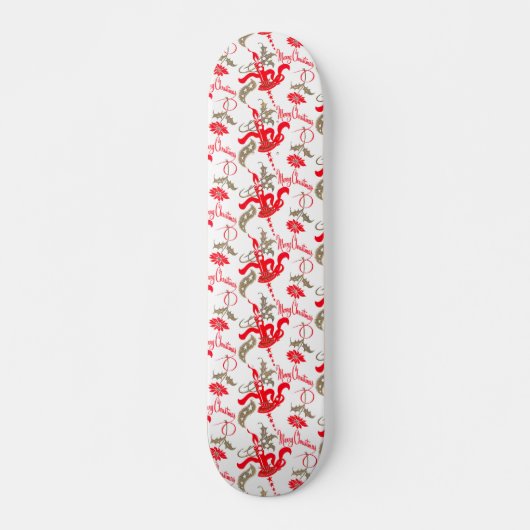 Skateboard Chandelles de Noël Vintages tombées (Devant)