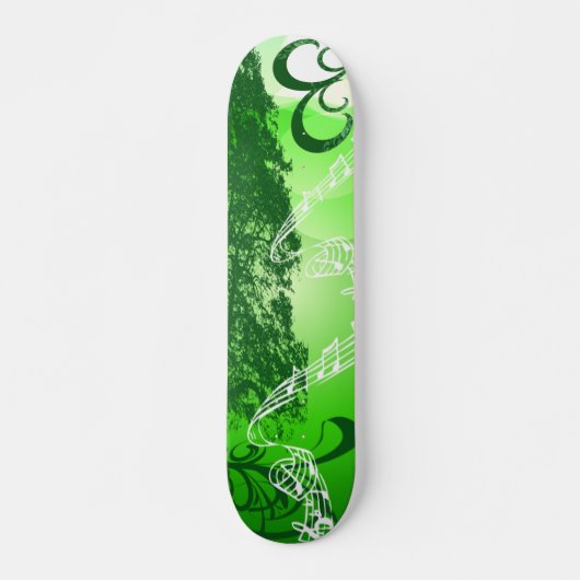 Skateboard Chanson verte - (Devant)