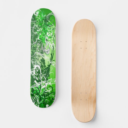 Skateboard Chanson verte (Recto)