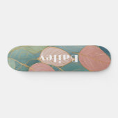 Skateboard Charpente capricieuse : Pastel Feuilles (Horz)