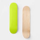 Skateboard Chartreuse Couleur jaune uni (Recto)