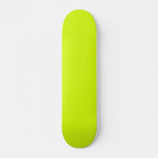 Skateboard Chartreuse Couleur jaune uni (Devant)