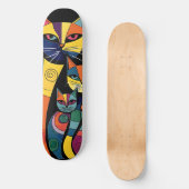 Skateboard Chat Abstrait Kitten (Recto)