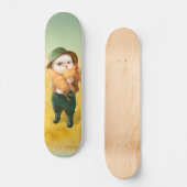 Skateboard Chat adorable avec Hen à la ferme (Recto)