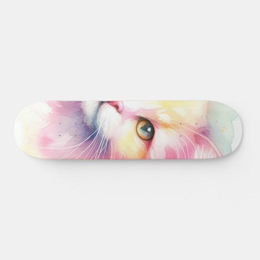 Skateboard Chat aquarelle (Horz)