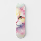 Skateboard Chat aquarelle (Recto)