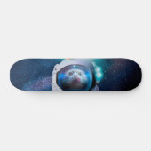 Skateboard Chat astronaute souhaitant un hamburger (Horz)