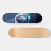 Skateboard Chat astronaute souhaitant un hamburger (Horz)