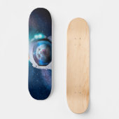 Skateboard Chat astronaute souhaitant un hamburger (Recto)