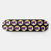Skateboard Chat cartonné violet éffrayant (Horz)