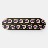Skateboard Chat cartonné violet éffrayant (Horz)