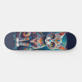 Skateboard Chat Crâne de Sucre (Horz)