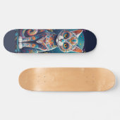 Skateboard Chat Crâne de Sucre (Horz)