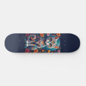Skateboard Chat Crâne de Sucre (Horz)