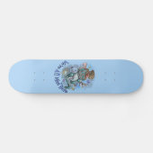 Skateboard Chat de Cheshire bleu (Horz)