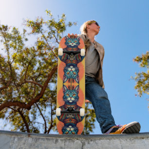 Skateboard Chat de dessin animé