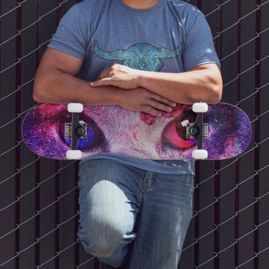 Skateboard Chat de la galaxie violette (Extérieur 3)