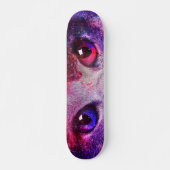 Skateboard Chat de la galaxie violette (Devant)