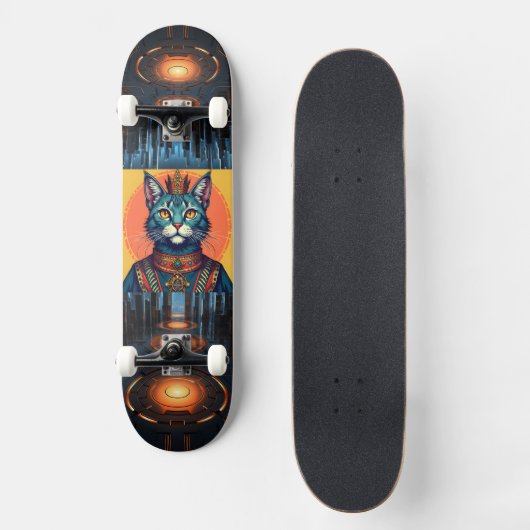 Skateboard Chat de l'espace (Recto)
