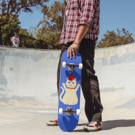 Skateboard Chat de Noël mignon (Extérieur 2)
