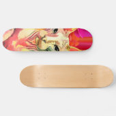 Skateboard Chat de Sphynx en fleurs (Horz)