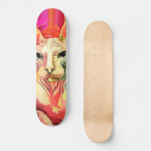Skateboard Chat de Sphynx en fleurs (Recto)