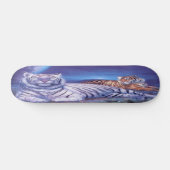 Skateboard Chat de tigre blanc Imaginaire (Horz)