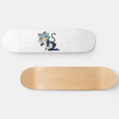 Skateboard Chat d'écolière d'Anime sur ses genoux dans la (Horz)