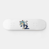 Skateboard Chat d'écolière d'Anime sur ses genoux dans la (Horz)