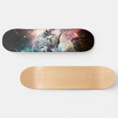 Skateboard Chat drôle dans l'espace (Horz)