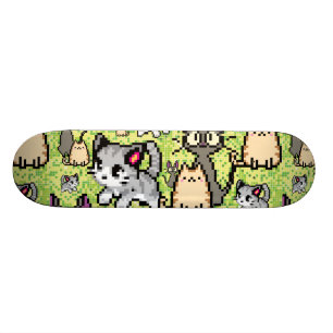Skateboard Chat et chaton