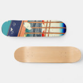 Skateboard Chat et mont Fuji 1857 (Horz)