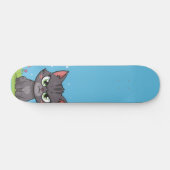 Skateboard Chat gris en colère (Horz)