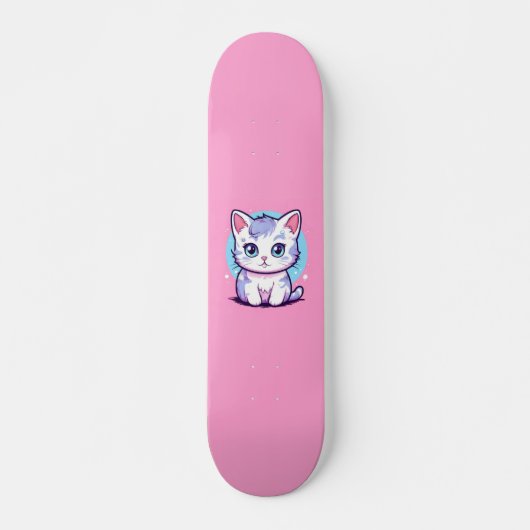 Skateboard Chat Kawaii (Devant)