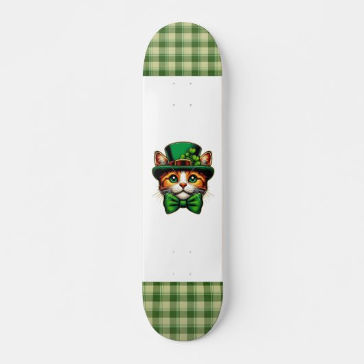 Skateboard Chat mignon/chaton Saint Patrick's Day (Devant)