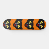 Skateboard Chat noir d'Halloween (Horz)
