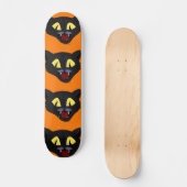 Skateboard Chat noir d'Halloween (Recto)