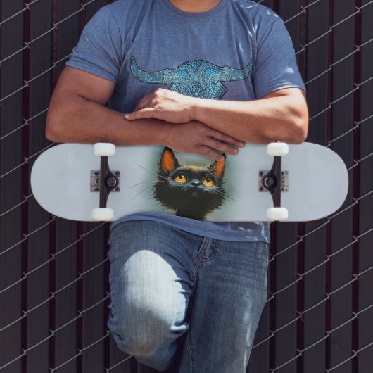 Skateboard Chat noir enchanté (Extérieur 3)