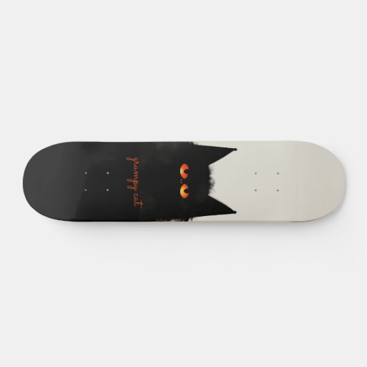 Skateboard Chat noir grumeux (Horz)