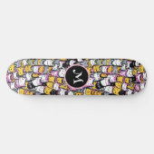 Skateboard Chat visage mignonette kittie animaux motif doodé  (Horz)