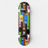 Skateboard Chats abstraits (Recto)