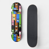 Skateboard Chats abstraits (Recto)